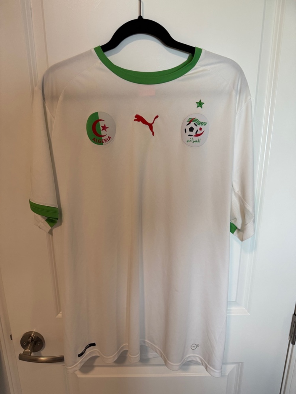 Puma White and Green Algeria Football Jersey